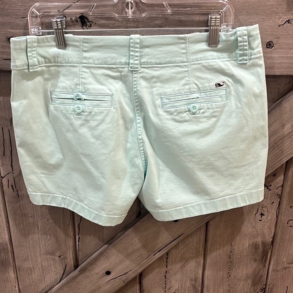 Vineyard Vines Green Bermuda Shorts Tailored Cotton Blend - Picture 3 of 3